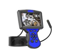 Endoscope avec caméra, moniteur couleur de 4,3 pouces, caméra de 17 mm, angle de vision large de 145 °, caméra endoscopique industrielle pour drainage des eaux usées (bleu, 10 m)
