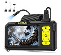 Endoscope HD 1080P avec 8 LEDs, Caméra d'Inspection 4,3" IP67 étanche, Câble Semi-Rigide 5m - Idéal pour Mécanique Auto/Plomberie