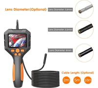 Endoscope industriel 1080P, étanche IP68, caméra d'inspection portable, écran IPS 2,8 pouces, enregistrement vidéo et photo