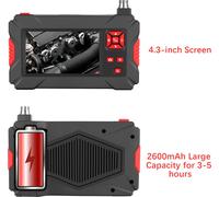 Endoscope industriel avec caméra d'inspection automobile 8mm Lumière LED étanche Ecran 4.3 pouces 1080P Haute Définition Borescope numérique