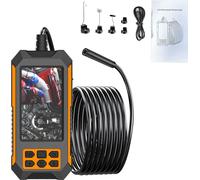 Endoscope industriel, outils d'endoscope HD 1080P avec écran IPS 4,5 pouces et 8 lumières LED réglables, endoscope 33FT caméra serpent semi-rigide, 8 mm caméra d'inspection étanche IP68