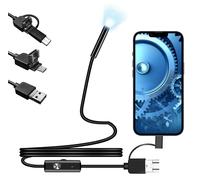 Endoscope USB 3-en-1, objectif de 3,9 mm, câble de 1 mètre, étanche IP67, compatible Android