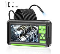 Endoscopique Caméra d'inspection, Caméra Endoscopique avec Prises de Vue Photo et vidéo, Écran IPS 4,3", Câble Semi-Rigide 5m, Zoom 4X, Caméra Serpent 1080P pour Inspection Automobile, Plomberie