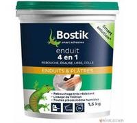 Bostik Enduit 4 en 1 30604209 pâte 1,5 kg blanc intérieur/extérieur