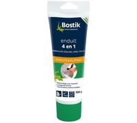 Bostik Enduit 4 en 1 - Rebouche, égalise, lisse, colle - Intérieur/Extérieur - Blanc tube 330 g
