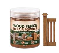 Enduit à bois extérieur rebouchage Poudre à Reboucher 100 ml Multi-pour | Poudre de Remplissage pour Fissures sur Clôture Rayures Fissures Trous Portail Rambarde Terrasse Porche
