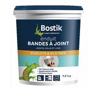 Bostik - Enduit Bandes à Joint en pâte - Jointe Lisse et Colle - Prêt à l'Emploi - Application Facile - Blanc - Pot de 5 kg