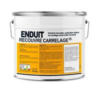 Enduit carrelage effet béton, salle de bain, cuisine, recouvre les joints, lisse et décore 15 Kg Blanc