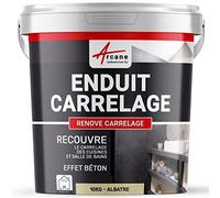 Enduit Carrelage Mur et Sol pour Salle de Bain Cuisine 10 kg Albatre