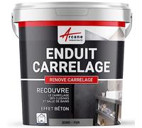 Enduit Carrelage Mur et Sol pour Salle de Bain Cuisine 20 kg Fer | S'Applique sans Primaire Directement sur Carrelage, Forte Adhérence, Finition Lisse, Effet Béton - Arcane Industries