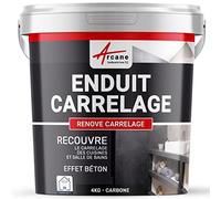 Enduit Carrelage Mur et Sol pour Salle de Bain Cuisine 4 kg Carbone