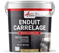 Enduit carrelage salle de bain cuisine mural et sol recouvre et rénove faïence masquage - RENOVE CARRELAGE Carbone Kit 10 Kg - 6.5m² pour 2 couches