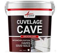 Enduit de Cuvelage Hydrofuge - Etanchéité Cave - Garage - Sous-sols ARCACIM CAVE Blanc 25 Kg