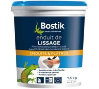Enduit de lissage - BOSTIK - Pâte 1.5 Kg - Extra blanc - Intérieur - Mur