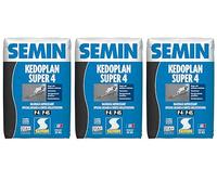Enduit de Ragréage Autolissant Kedoplan 4 Semin, Sol Intérieur, sac de 25 kg, lot de 3