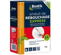 Enduit de rebouchage express - BOSTIK - poudre 1 Kg - Rebouche 3 fois plus vite - Intérieur/extérieur