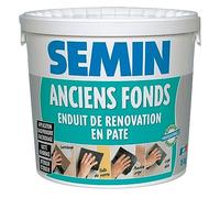Enduit de Rénovation Anciens Fonds Semin, Supports Irréguliers Spécial Toile de Verre, Carrelage, Intérieur/Extérieur, Seau de 15 kg