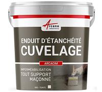Enduit d'Étanchéité Hydrofuge Cuvelage Béton, Maçonnerie 5 kg Blanc | Imperméabilise Béton, Maçonnerie, Pierre et Brique, Résiste à la Contre-Pression, sous-Sol et Fondation - Arcane Industries