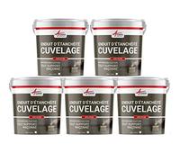 Enduit d'Étanchéité Hydrofuge Cuvelage Béton, Maçonnerie 5 x 25 Kg Gris