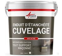 Enduit d'Etanchéité Hydrofuge - Enduit de Cuvelage pour béton, support maçonné ARCACIM Blanc 25 Kg