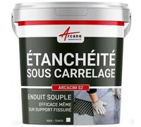 Enduit d'étanchéité sous carrelage imperméabilisation béton Dalle Chape terrasse bassin piscine fissure souple ARCACIM S2