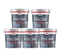 Enduit Étanchéité Hydrofuge Piscine Bassin 5 x 25 Kg Gris | Traitement Hydrofuge, Étanchéité Béton, Pierre et Supports Poreux, Résiste à la Contre-Pression - Arcane Industries