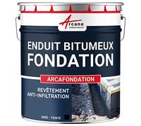 Enduit pour Fondations Murs enterrés bitumeux noir hydrofuge parpaing béton brique bois ARCAFONDATION Noir 20 Kg