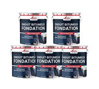 Enduit pour fondations, murs enterrés, bitumeux noir, hydrofuge, parpaing, béton, brique, bois : Arcafondation - Offre Spéciale : 5 x 20KG Noir - ARCANE INDUSTRIES