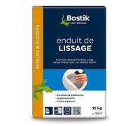Bostik Enduit de lissage poudre Multi-matériaux – Lisse jusqu'à 2 mm, Facile à poncer – 5 kg Blanc