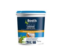 Bostik Enduit de lissage spécial bois – en pâte, prêt à l'emploi, intérieur 1,5 kg blanc