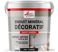Enduit Minéral Décoratif Aspect Béton Mur et Sol 20 kg Carbone