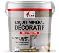 Enduit Minéral Décoratif Aspect Béton Mur et Sol 20 kg Châtaigne