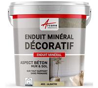 Enduit Minéral Décoratif Aspect Béton Mur et Sol 4 kg Albatre
