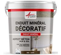 Enduit Minéral Décoratif Aspect Béton Mur et Sol 4 kg Café