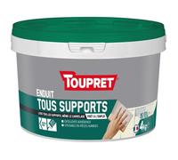 Enduit Multi-supports - TOUPRET - 3 en 1 - 4Kg - Couleur: Vert - Prêt à l'emploi