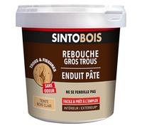Enduit pâte rebouche gros trous Sintobois bois clair 2kg