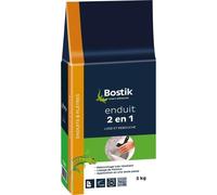 Bostik Enduit 2 en 1 Lissage et Rebouchage très résistant jusqu'à 1 cm Poudre Blanc Sac 5 kg