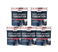 Enduit Fondation Bitumineux - Étanchéité Mur Enterré et Soubassement - Goudron Liquide Haute Résistance - Protège contre Humidité et Infiltrations Sol - 5 kg Noir - ARCANE INDUSTRIES