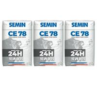 Enduit pour Joints de Plaques de Plâtre CE 78 Lent Semin, Temps de Prise 24 Heures, Intérieur, Sac de 25 kg (lot de 3)