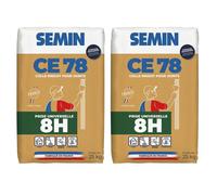 Enduit pour Joints de Plaques de Plâtre CE 78 Universelle 8 Heures Semin, Intérieur, Sac de 25 kg (lot de 2)