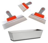 Enduit pour murs, 25 cm + ensemble de 3 spatules pour la réparation des murs