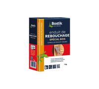 Bostik Enduit de Rebouchage Prêt à l'Emploi Spécial Bois - Pâte à Bois en Poudre - Intérieur et Extérieur - Pour Combler les Trous et Fissures Jusqu’à 5 cm - 1 Boîte 1 kg