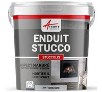 Mortier + teinte - stucco (sans primaire ni finition) - STUCCOLIS Mortier + teinte - 7 m² Gris Soie