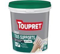 Enduit - TOUPRET - 3 en 1 - 1.5 kg - Blanc - Intérieur/Extérieur - Facile à appliquer