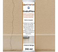 EnduitFlex® Beige - Cartouche 310ml - Enduit Synthétique Souple pour Fissures, Collage, Joints Extérieurs - Jusqu’à 15 m de Traitement par Cartouche - OptiPrixMat