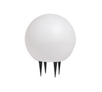 LEDVANCE Lampe d’extérieur ENDURA HYBRID BALL, lampe hybride, 2W, 180lm, ton blanc chaud, température de couleur 3000K, blanc, plastique, IP44 et IP67, fonctionnement solaire et réseau