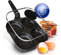 endusor Poêle Pancakes et Œuf au Plat à Induction avec Couvercle | Revêtement anti-adhésif, Induction Gaz Céramique Électrique, Poêle à œufs, Poêle Pancakes, Egg Pan, pour crêpe blini