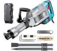 ENEACRO 1650W Marteau Piqueur pour Béton, 60J SDS-Hex Marteau de Démolition | Anti-Vibration, Burineur Électrique et Perforateur pour Sol, Asphalte, Carrelage, avec 2 Burins & Coffret à Roulettes