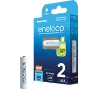 Panasonic eneloop Piles rechargeables BK-4MCDE/2BE AAA NiMH 800 mAh 1,2 V 2 pièces