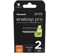 Sanyo Piles rechargeables eneloop Pro AA 2500 mAh Lot de 2 Ni‑MH Prêtes à l'emploi Noires